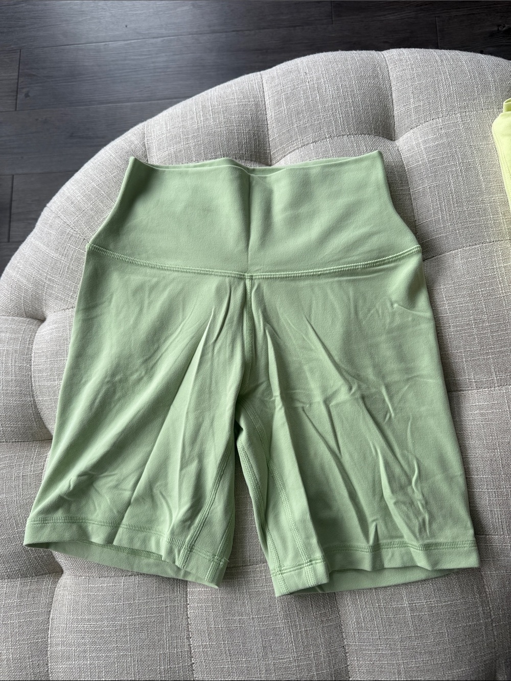 Aritzia Light Green High-Rise Bike Shorts